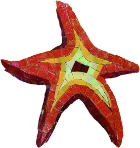 Glass Starfish Swimming Pool Mosaic