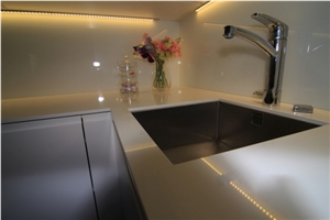 Technistone Crystal Absolut White 12 mm Countertop