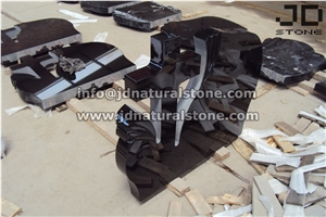 Shanxi Black Tombstone, Cross Tombstone, Cross Headstone in Shanxi Black Granite