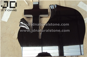 Shanxi Black Tombstone, Cross Tombstone, Cross Headstone in Shanxi Black Granite