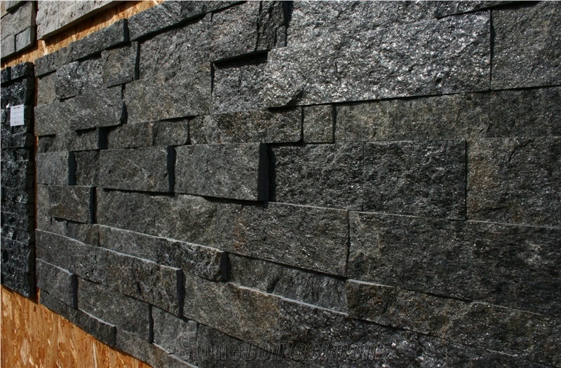 Black Andesite Wall Cladding Panel, China Black Andesite Wall Cladding