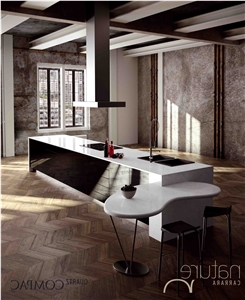Carrara Compac Quartz Stone Kitchen Countertops