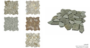 Morteo Rustic Tumbled Irregular Marble Mosaic