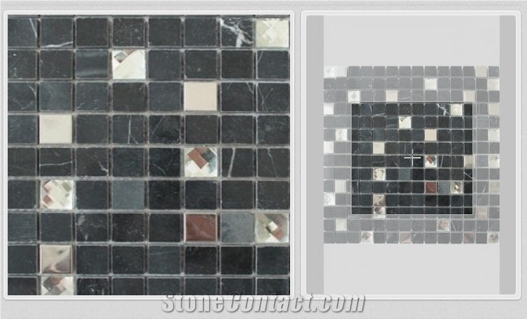 Marquina Black Marble Mosaicp07