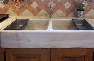 Estremoz Branco Estatuaria Marble Polished Kitchen Farm Sink