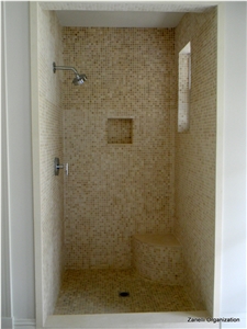 Private Residence Bathroom Design, Marble Mosaic Wall