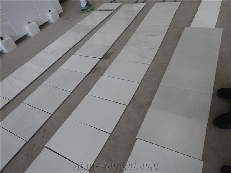 Polished China White Marble Tiles Bathroom Tiles Hot Sale