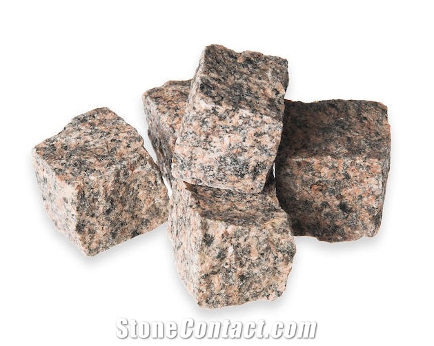 Cube Stone Red Granite 5x5x5cm
