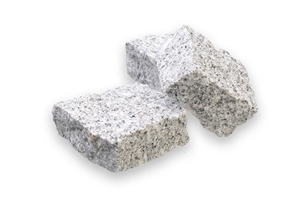 Grey Granite Cube Stone, Cobble Stone