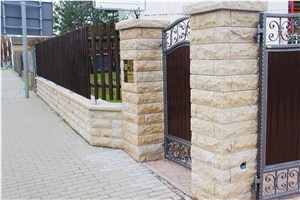 Granite Mushroomed Exterior Gate Wall Cladding