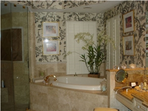 Travertine Bathroom Design,Bath Tub Surround
