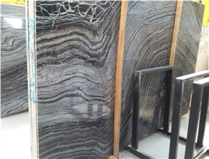 Black Wood Vein Marble Slabs&Tiles