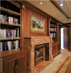 Private Yacht Fireplace Design