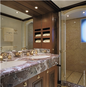 Rosso Francia Marble Bathroom Vanity Top