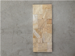 Combination Wall Panel Slabs & Tiles, Viet Nam Yellow Marble Pattern Tiles
