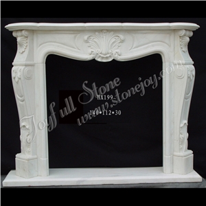 White Marble Fireplace Surround, Fireplace Mantels