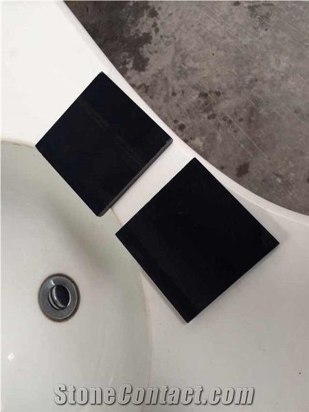 A Quality Pure Black China Granite Slabs Tiles, China Absolute Black Granite High Gloss Polished Panel Villa Wall Cladding Floor Covering Pattern Interior Stone