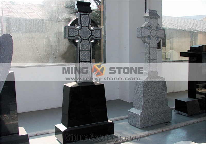 Cross Shaped Western Style Granite Monument
