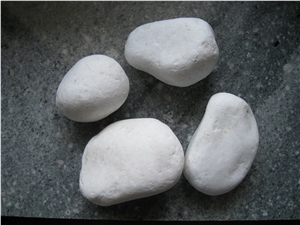 Good Packing Pure White Natural Pebble Stone, White Pebble Stone, Natural Pebble Stone
