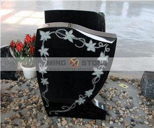 Granite Monument Headstone, Western Monument, Black Monument with Good Price