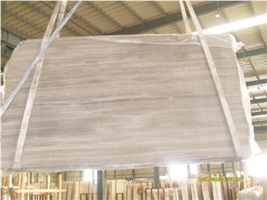 Grey Wooden Vein Marble Slabs, Grey Wood Grain Marble Tiles Machine Cutting Panel for Hotel Lobby Floor Covering,Wall Caldding,Interior Pattern Stone