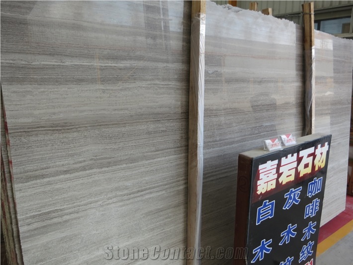 Grey Wooden Vein Marble Slabs, Grey Wood Grain Marble Tiles Machine Cutting Panel for Hotel Lobby Floor Covering,Wall Caldding,Interior Pattern Stone