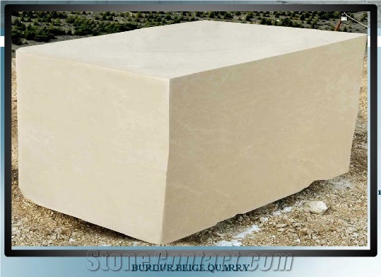 Noble Beige Marble, Burdur Beige Marble Blocks Form Own Quarry