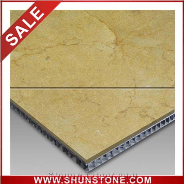 antique gold aluminium honey comb compound panel&marble composite tile