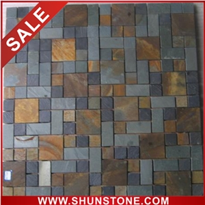 Cheap Slate Mosaic&Multicolor Slate Mosaic