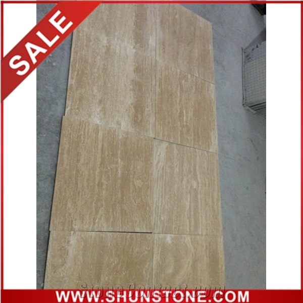 China Beige Laminate and Composite Travertine Tiles