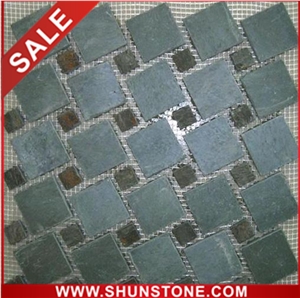 China Multicolor Slate Mosaic Pattern & Slate Mosaic
