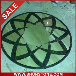 Decorative Material for Home Special Waterjet Medalion, Brown Marble Medallion