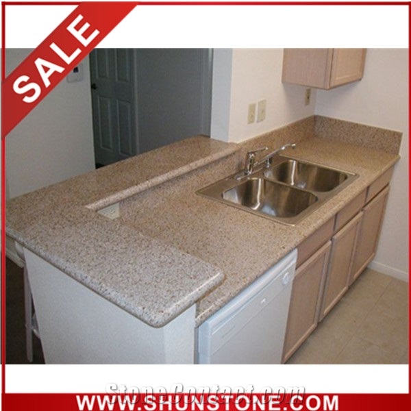 desert golden G682 kitchen countertops & kitchen countertop