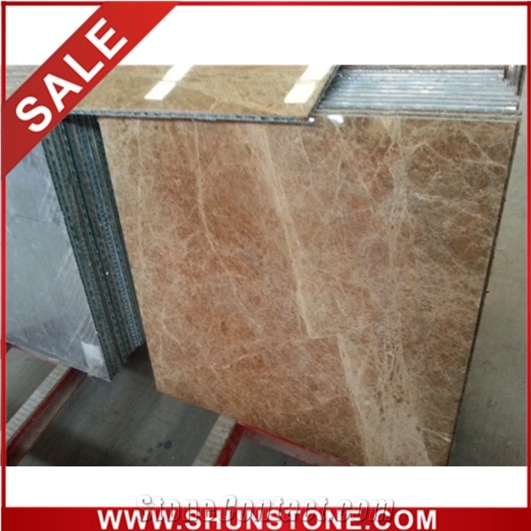 emperador light aluminium honey comb compound panel&marble composite tile