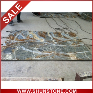 Fascinating Laminate Stone Rain Forest Green Composite Floor Tiles