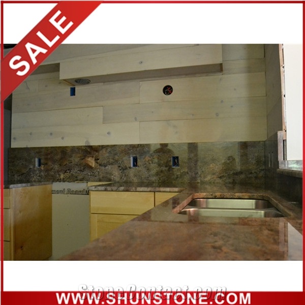 Giallo Veneziano granite countertops for apartment