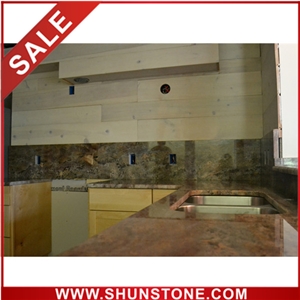 Giallo Veneziano granite countertops for apartment