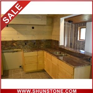 Golden Granite Countertop,Kitchen Worktop,Natural Granite Benchtops