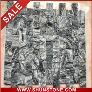 Grey Mosaic Wall & Floor Pattern