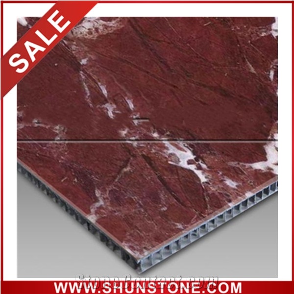 Rosso Lepanto Aluminium Honeycomb Compound Panel & Marble Composite Tile