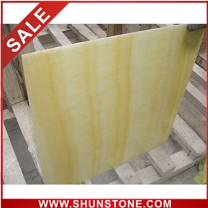 Yellow Onyx Laminate Stone Tiles Composite Board and Tiles