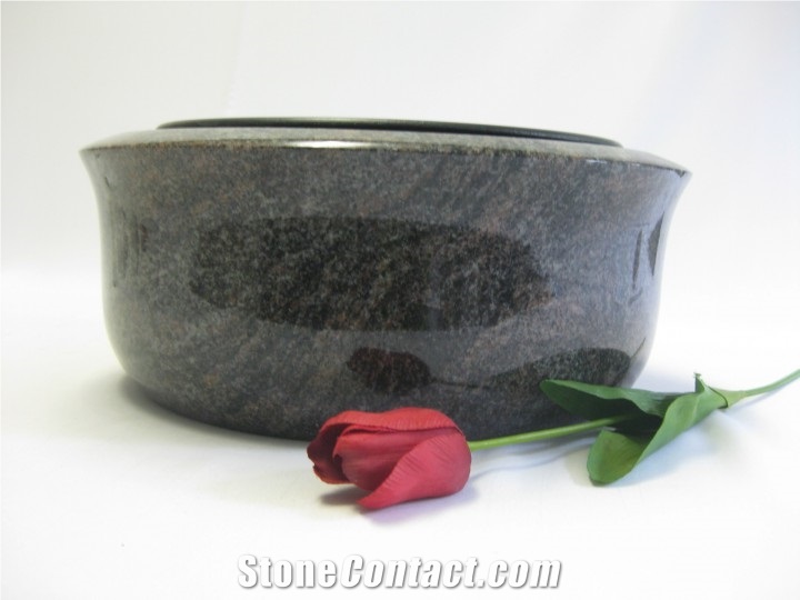 Paradiso Violet Granite Grave Flower Bowl