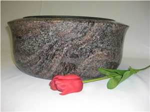 Paradiso Violet Granite Grave Flower Bowl