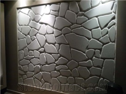 Thassos Tumbled Flag Stone Wall Pattern Free Size