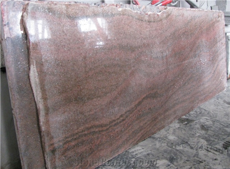 Red Quartzite Honed Surface Slabs & Tiles, China Red Quartzite