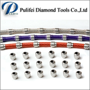 China Pulifei Diamond Wire Saw for Granite Marble Concrete Cutting with Sintered Wire Saw Beads Diamond Wire Saw Machine