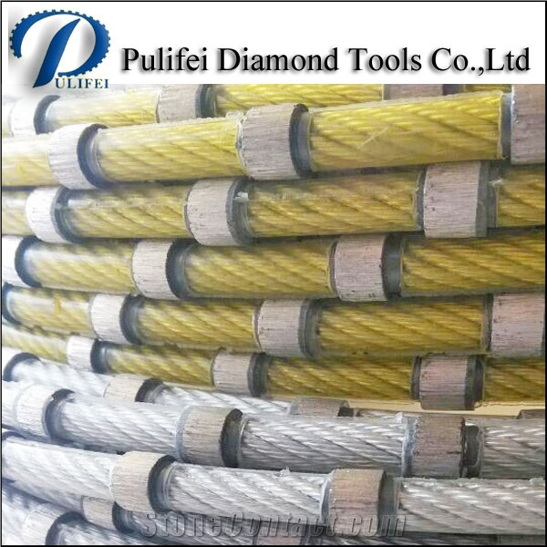 China Pulifei Diamond Wire Saw for Granite Marble Concrete Cutting with Sintered Wire Saw Beads Diamond Wire Saw Machine