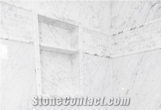 Carrara White 8mm Ultra Thin Shower Wall Panels