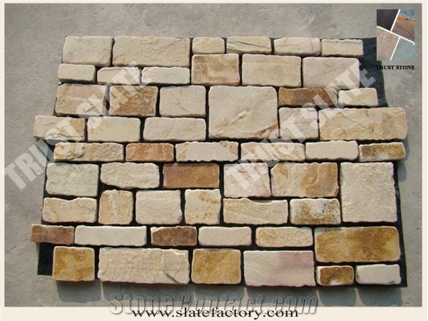 Brown Sandstone Loose Stone, Castle Stone, Sandstone Ledgestone, Fieldstone, Stone Veneer, Stacked Stone