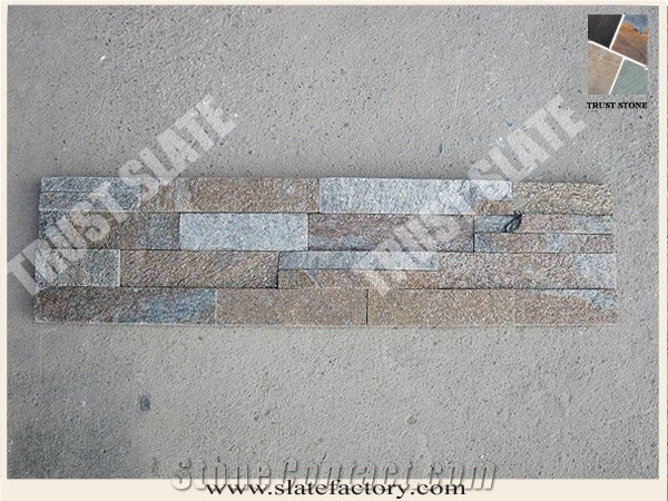 Cultured Stone Veneer, Rustic Quartzite Ledge Stone Walling,China Rusty Quartzite Ledgestone Panel